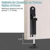Uxcell 2er-Pack Kick-Down Türstopper, Federbelasteter teleskopischer Türstopper, Verstellbarer Türschloss-Halter für Bodenabstand, 45mm/1.77 Zoll, Schwarz