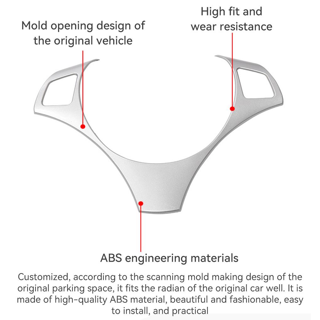 Carbon Fiber Car Steering Wheel Decoration Cover Vehicle Trim Modification Fitting Control Moulding Frame Sticker