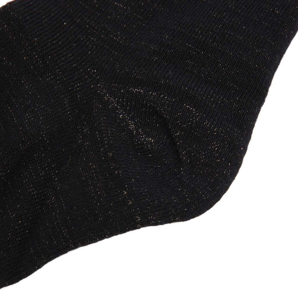 Deodorant Sock Breathable Silver Fiber Ribbed Elastic Odor Resistant Sock for Sweaty Feet Black