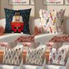 Classic Cartoon Nordic Toy Characters Pillow Case Comfort Sofa Bed Silky Elegant Invisible Zipper Decorative Cushion Cover