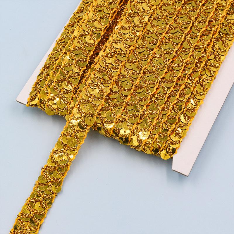 30 Meter Sequin Lace Trim 1.5cm Width Braided Band Decoration Ribbons DIY Cosplay Stage Costumes Hat Clothing Sewing Accessories