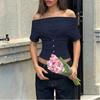 Women Summer Cowl Neck Short Sleeve Button Detail Slim Fit Solid Color Casual Blouse