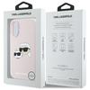 Karl Lagerfeld KLHMP16SSKCHPPLP iPhone16 6.1" pink/pink hardcase Silicone Double Heads Print MagSafe