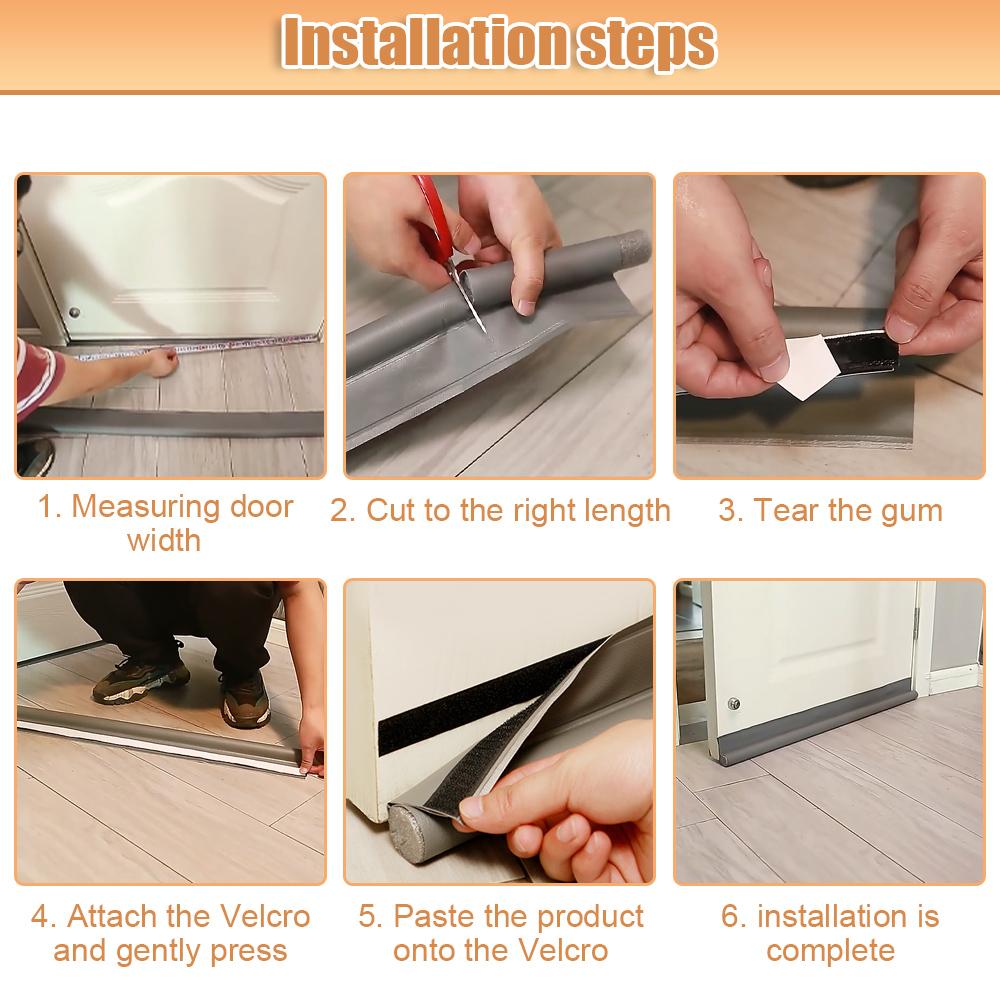 Door Bottom Sealing Strip Adjustable Strip Door Under Wind Shield Insulated House Acoustic 95cm Foam Sealing Strip Draft Stopper