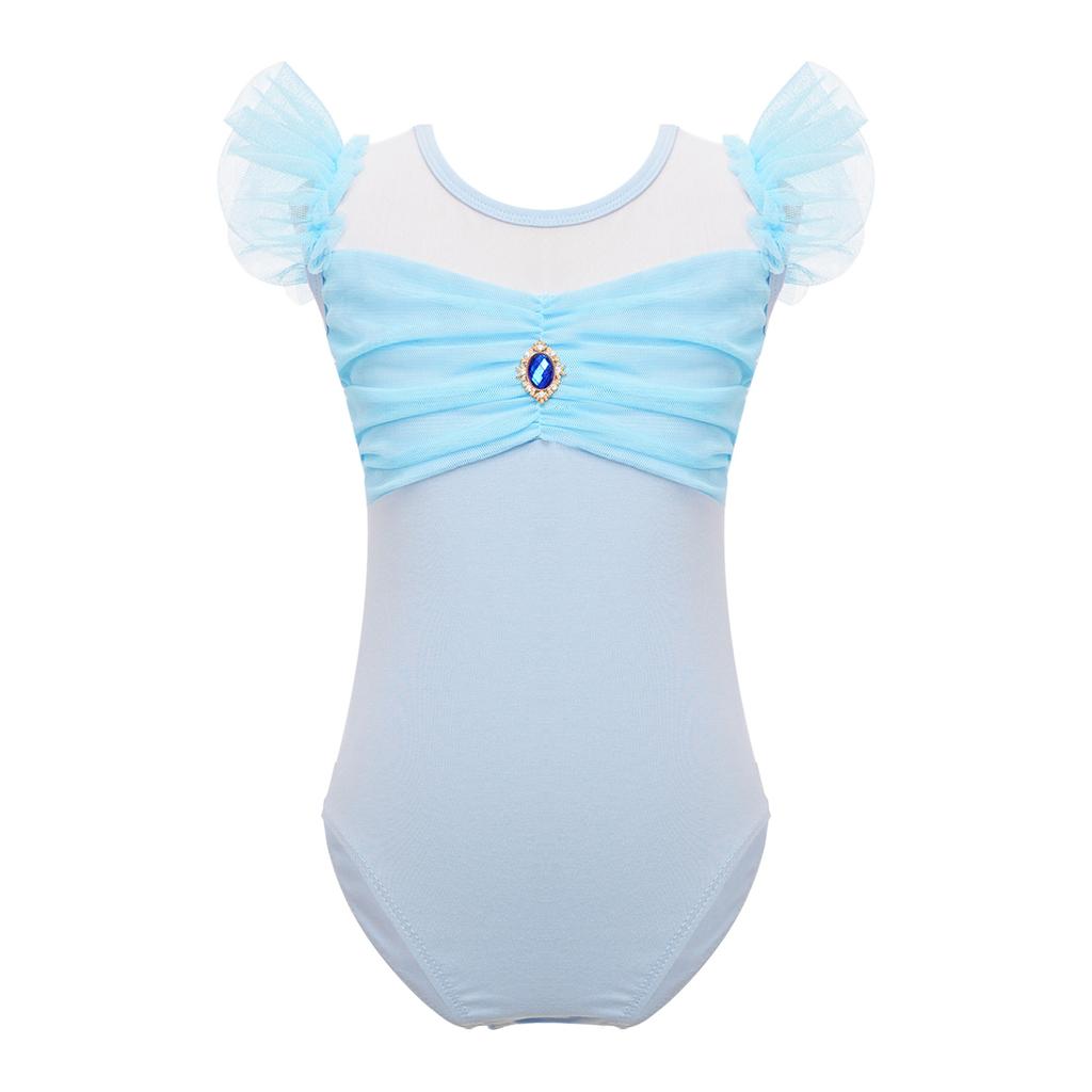 Ballet Leotards for Girls Kids Flying Sleeves Dance Bodysuit Ballerina Gymnastics Leotard