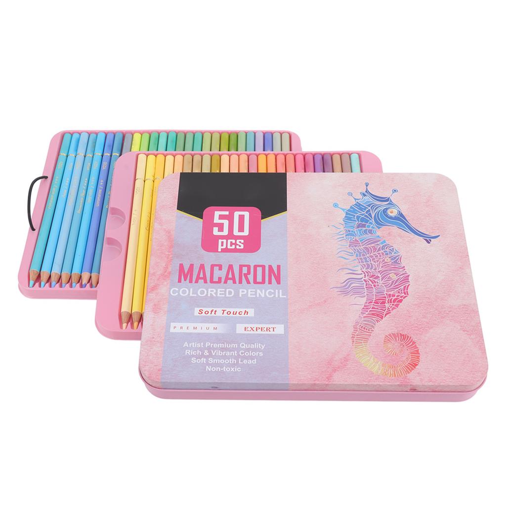 Colored Pencils 50 Colors Poplar Material Portable Sketching Pencils Set for Writing Drawing Coloring Making