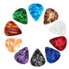 10Pcs Guitar Picks & Guitar Pick Holder Set For Acoustic Guitar Electric Guitar Bass Ukulele Stick-on Holder (Random Color)