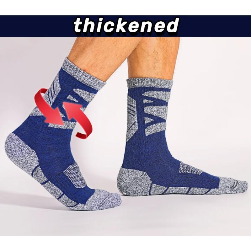 1 Paar Winter Wandelsokken Thermische Verwarmde Sokken Zachte Elastische Verdikte Anti-Slip Sokken Voor Dames Heren Outdoor Ski Kniekous