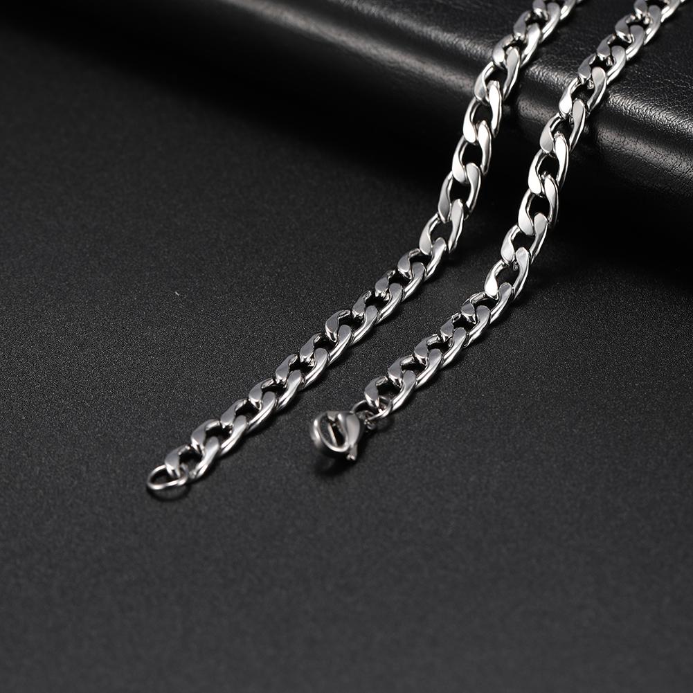 Cadenas Cubanas de Acero Inoxidable My Shape de 3 mm a 10 mm para Hombres Cadenas Masculinas Cadena Figaro Caja Gargantilla Joyería Punk 45 cm 50 cm 60 cm