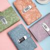 50Sheets Saving Money Binder Emboss Flower PU Leather Budget Binder with Lock Savings Handbook Refillable Account Book