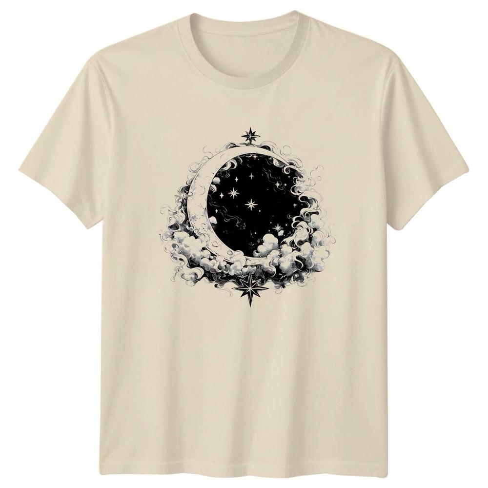 Crescent Moon Starry Sky Celestial TShirt Magic Witchy Tee