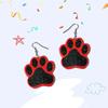 Cute cat paw pendant earrings cartoon pet footprint earrings women's jewelry gifts, earrings