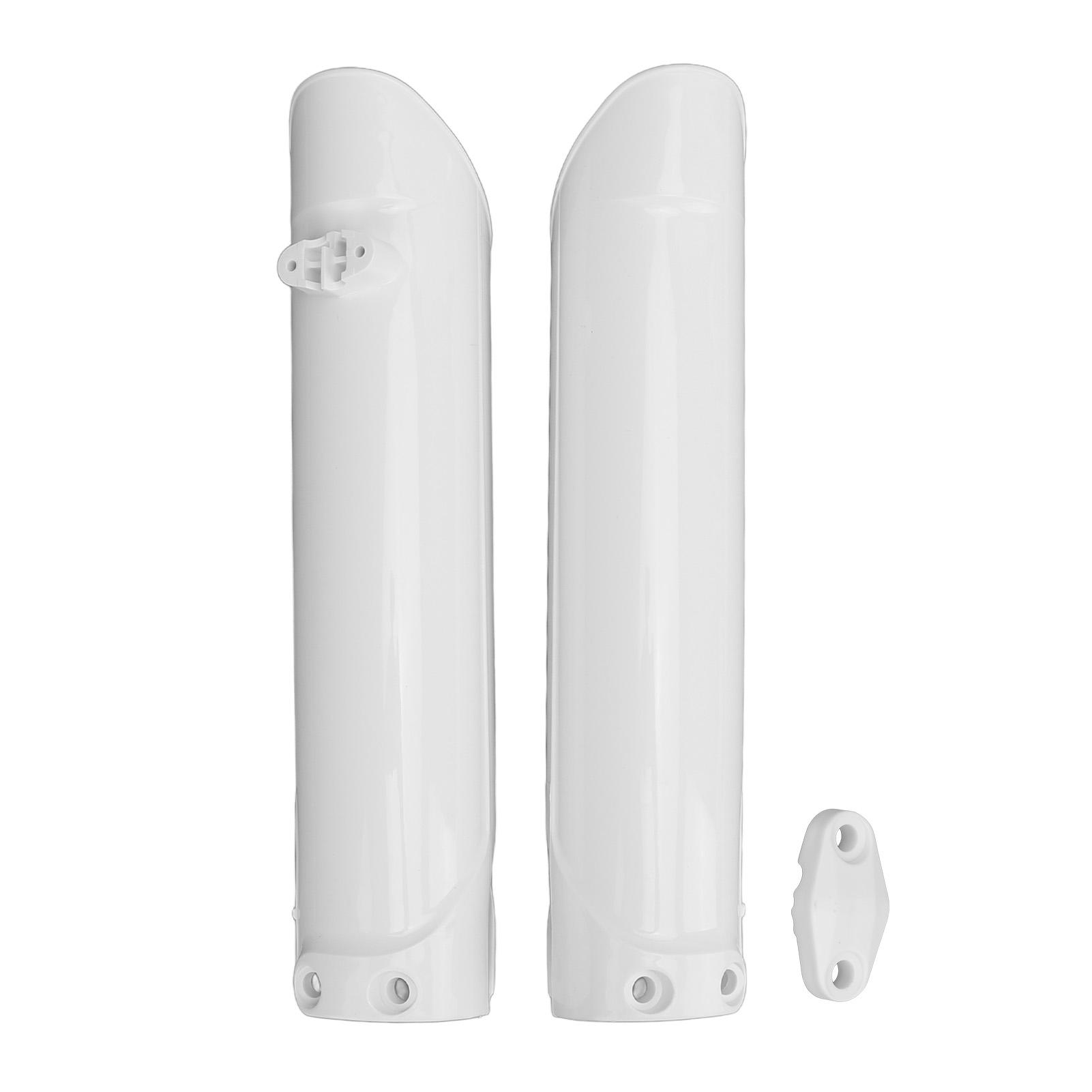

2 Pcs Front Fork Guard Covers Motorcycle Fork Guard Shock Absorber Protector Replacement for EXC EXC‑F SX SX‑F XC White