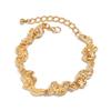 Wind Liquid Lava Metal Pleated Necklace, Fashionable Geometric Irregular Chain Collarbone Necklace