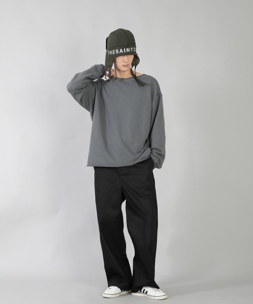 Seinteukeulu Ex Wide Button Pants Ewb-377 Black