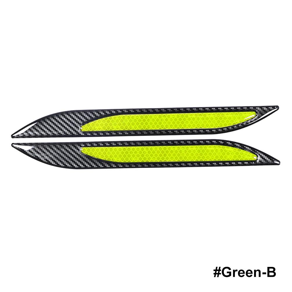 2 szt. Uniwersalne naklejki samochodowe z włókna węglowego na zderzak, odblaskowe paski, ciężarówka, motocykl, naklejki ostrzegawcze anty-zarysowania