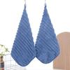 Candy Stripe Coral Fleece Quick-Dry Towel - Soft, Absorbent, Lint-Free, Hanging Hand Towel for Kitchen & Bathroom