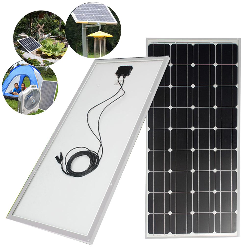 100W 12V solar panel with 5m cable for camper caravan boat 100 watt module 100W 12V solar panel with 5m cable for camper caravan boat 100 watt module