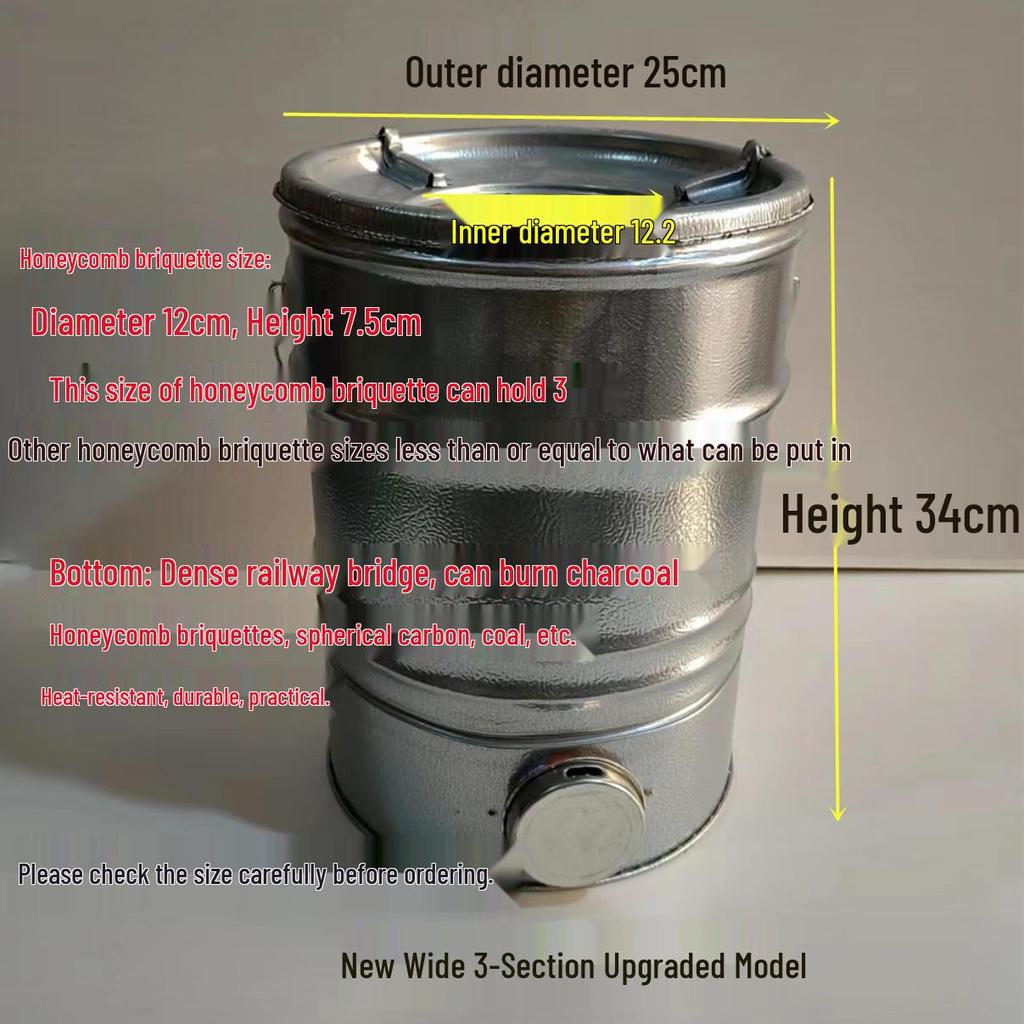 Compact Honeycomb Charcoal Stove for Household Heating and Boiling Water - Ideal for New Homes