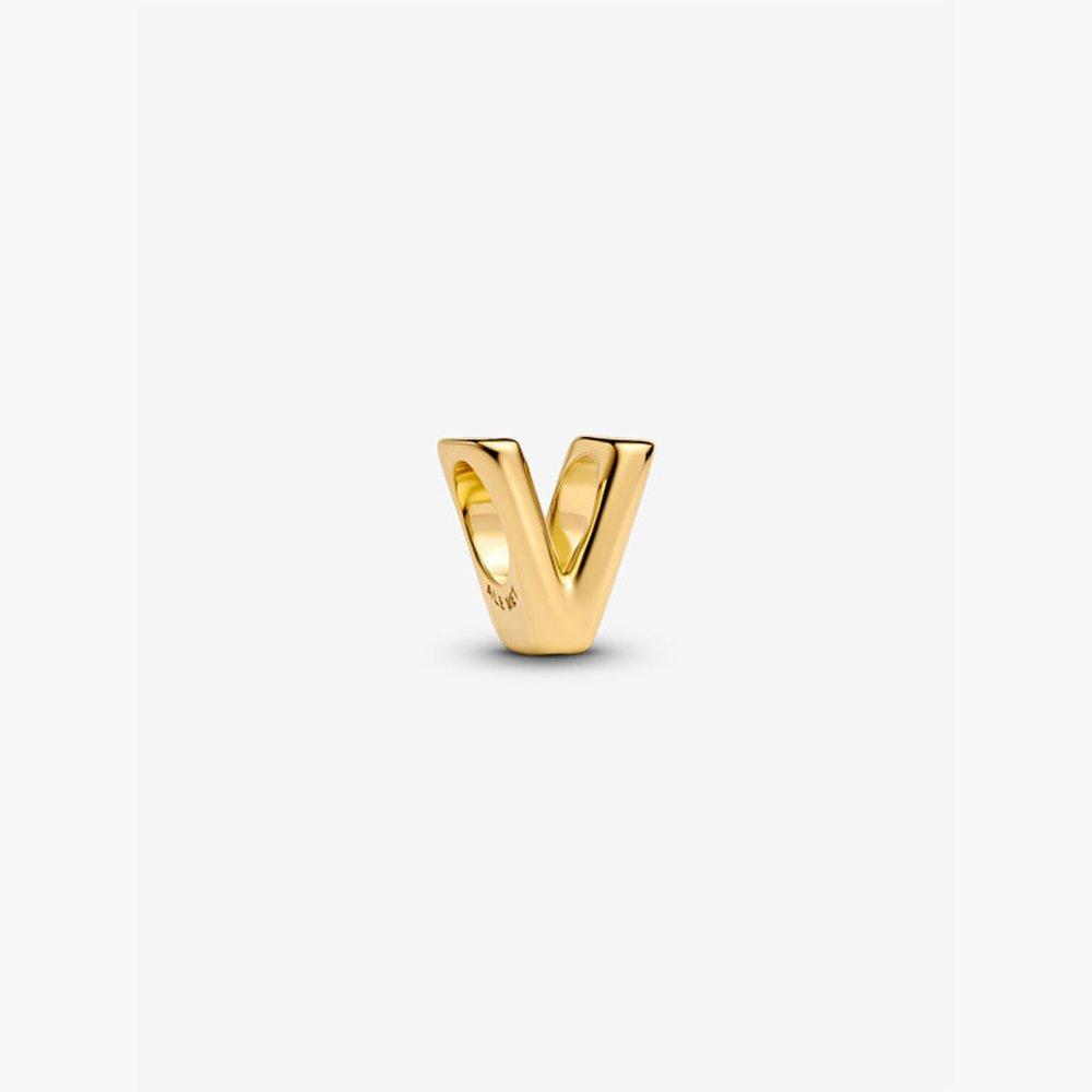 Pandora Letter V Alphabet Charm 763968C00