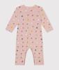 Footless Romper A0BB3 Light 12 Months 74cm [Petit Bateau] Pink/Multicolor