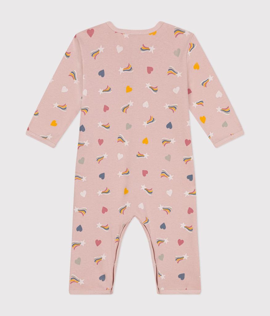 Footless Romper A0BB3 Light 12 Months 74cm [Petit Bateau] Pink/Multicolor