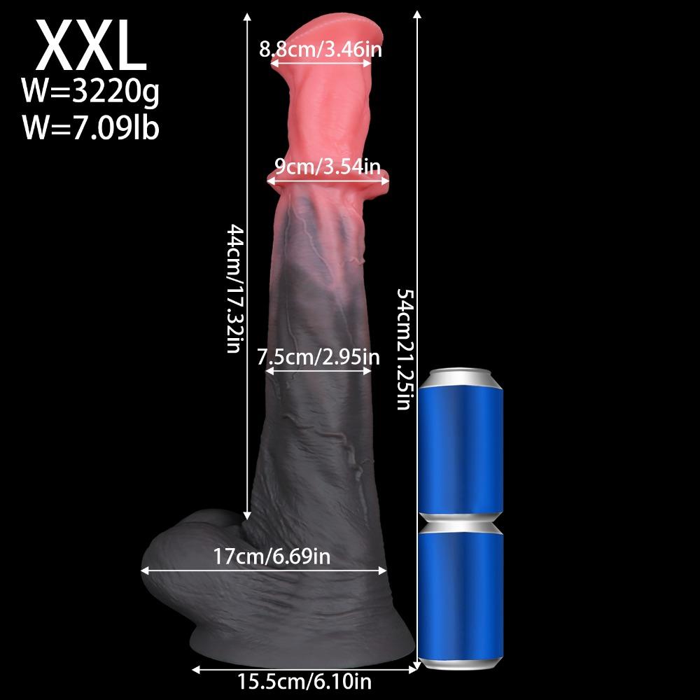 Soft Silicone Horse Cock Fantasy Dildo with Suction Cup Adult Pleasure Toy