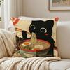 Ramen Pillow Japanese Retro Illustration Cushion Cushion Cover Pillowcase Antidustmite Living Room Sofa Decor Cushion Room
