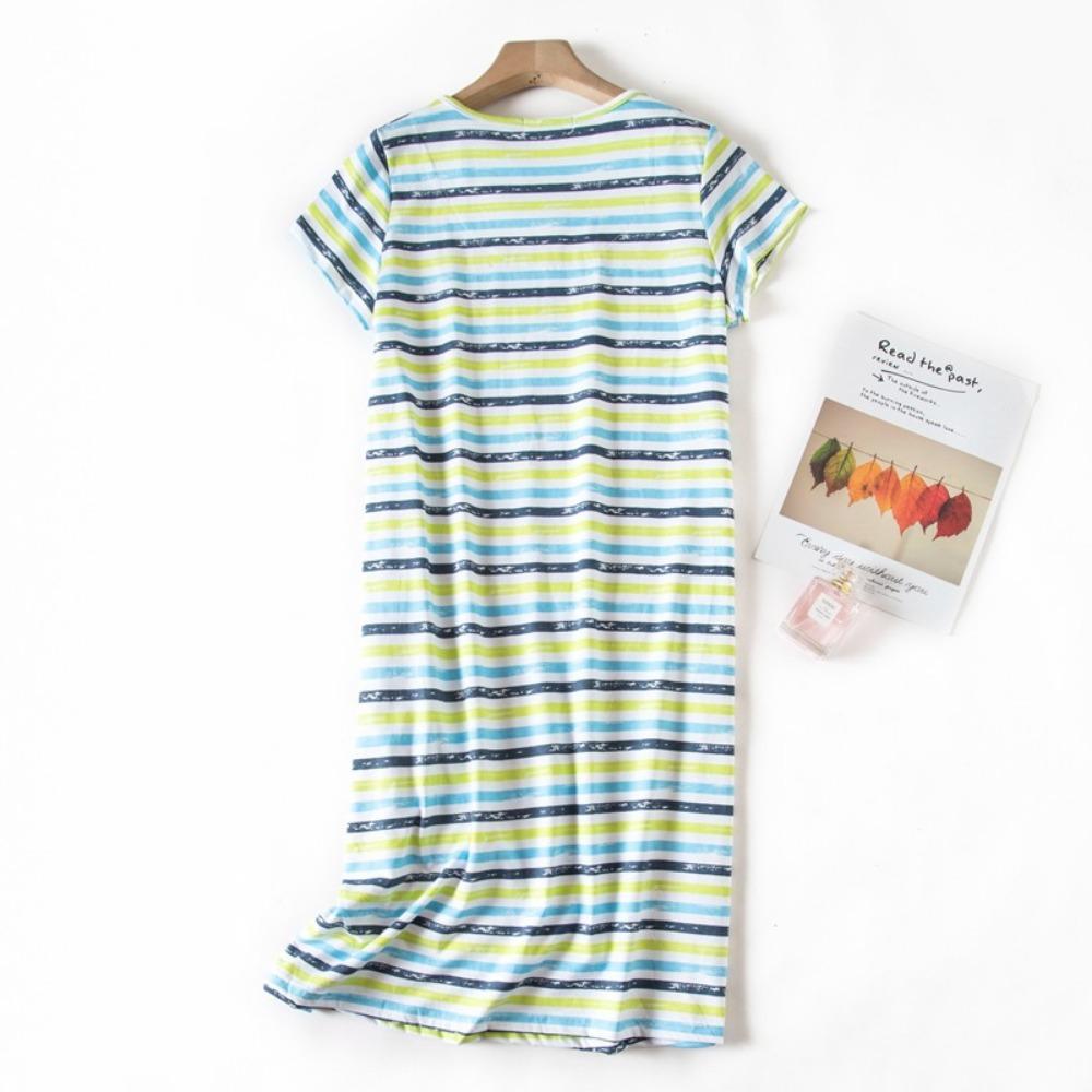 Fashion Casual Women Dress Short Sleeve Sleepwear Dresses Loose Fit Nightwear Home Clothes Nightie Loungewear Dresses