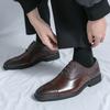 Men Retro Oxfords Black Formal Business Dress Derbys Prom Tuxedo Party  Leather Shoes Large Size