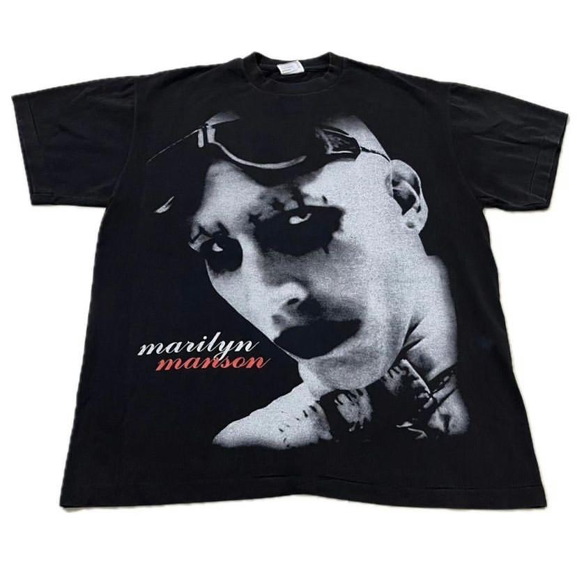 Marilyn Manson No Time To Discriminate Vintage 90s Band Metal XL T-Shirt REPRINT