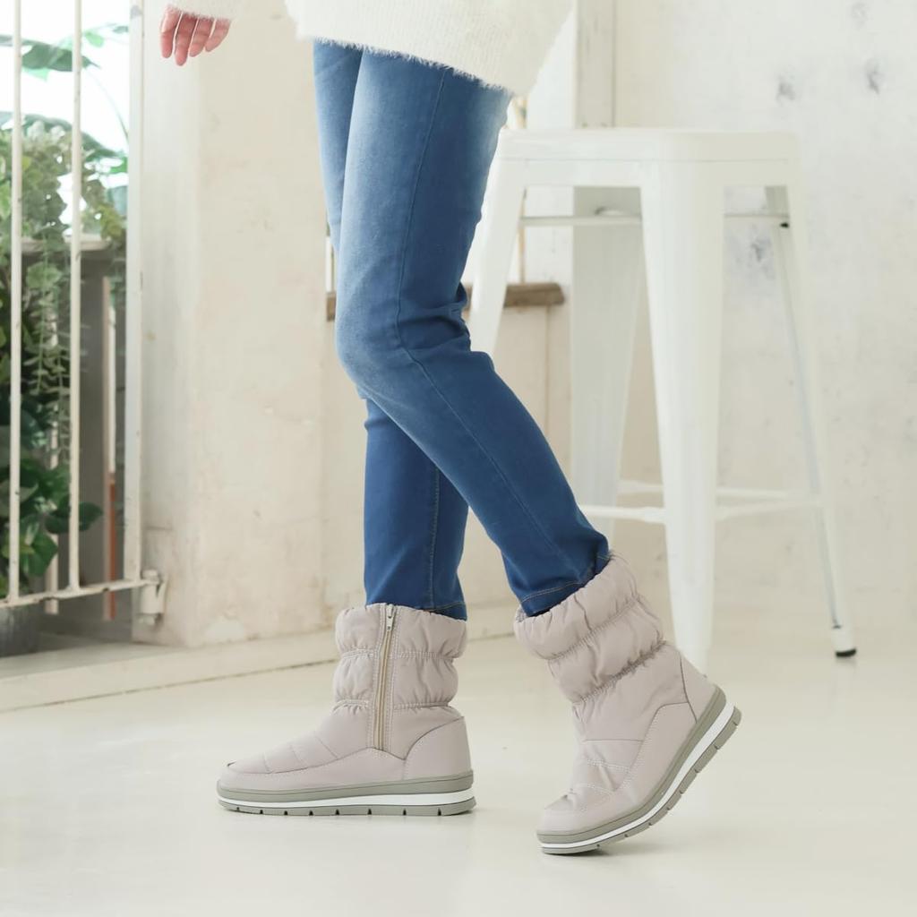 Demeter and Waterproof Snow Size Women's Water-Repellent Boots, 23-L24 (Gray, LL)