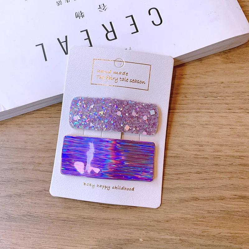 

2 шт. Милые пайеточные заколки-крабики для волос BB, боковые зажимы для женщин, девочек, детей, подарок, аксессуары для волос, головной убор, украшение