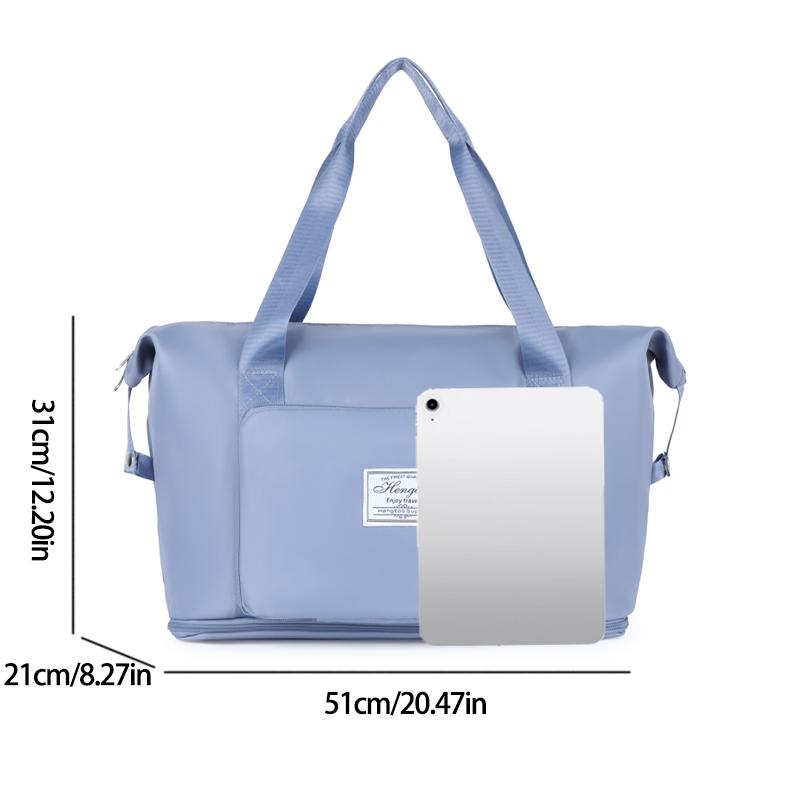 Fashion Casual Unisex Luggage Bag Oxford Solid Color Wear-resistant Waterproof Multi Pocket Large Capacity Storage Travel Bag