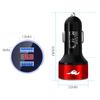 Car Charger 2 USB Ports Fast Charging Digital Display Car Chargers For Ford Focus Mondeo Kuga Fiesta MK7 Escort Explorer Edge 2 4 MK2 MK4