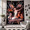 Wall Hanging Tapestry With Custom Name & Text, Benson Boone Decorative Tapestry For Bedroom