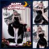 [JUNDOMECY] Witch Devil Cosplay Sexy 6-Piece Set with Feathers and Petticoat, Black and Red, Demon, Vampire, Halloween Costume, Adult Women's, Cute, P