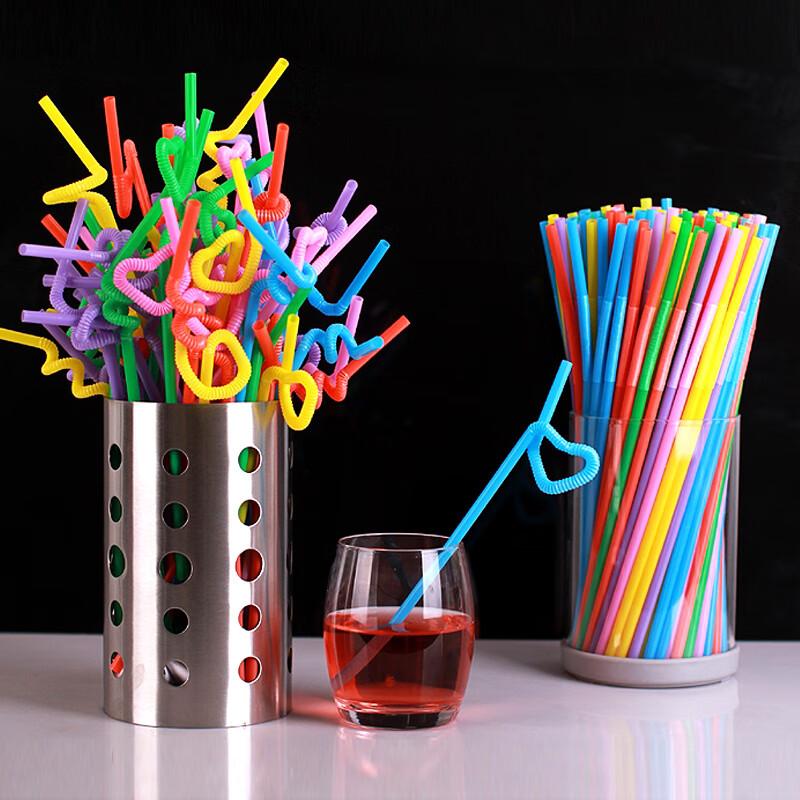 Yekee Disposable Multi-Functional Straws, Hygienic Art Straws, 50-Pack Y-9913