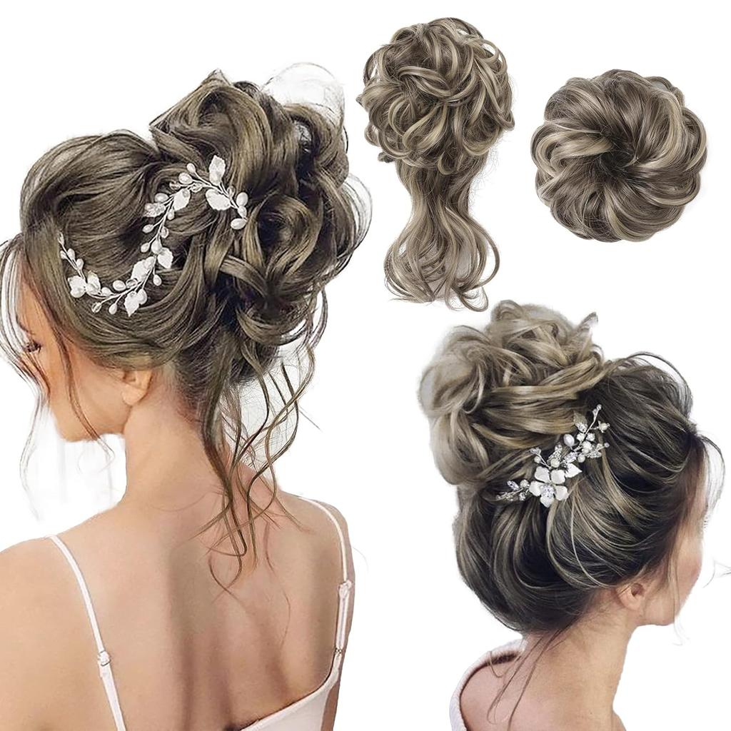 Hair Bun Hair Piece Classic Elastic Scrunchies Fake Hair Bun Ponytail Extensions Messy Hair Bun Accessories for Women