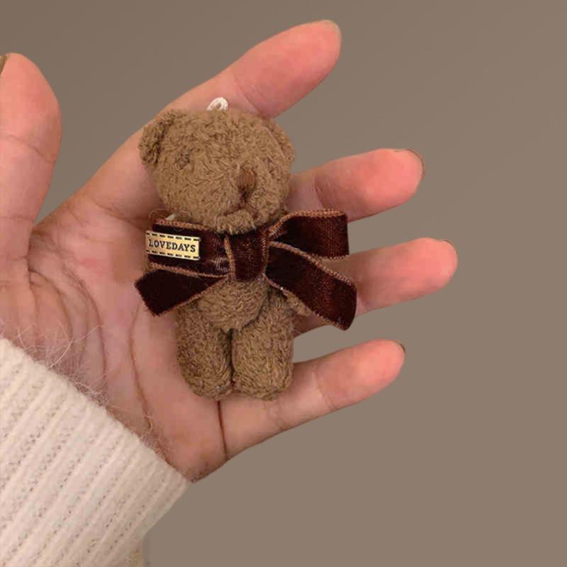 High-End Cute Flocked Bow Bear & Rabbit Brooch - Versatile and Fashionable Jewelry