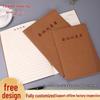 A4 Meeting Minutes Notebook with Line Binding and Logo Print for Business
