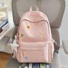 Schoolbag Fashion Ins Korean Students High Value Bow Embroidery Fresh Load Reduction Large Capacity Backpack Backpack