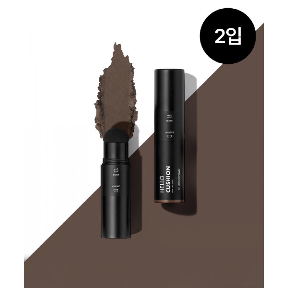 Miseenscene Hello Cushion Стик для маскировки линии роста волос 6n Шоколадно-коричневый 2 шт. none