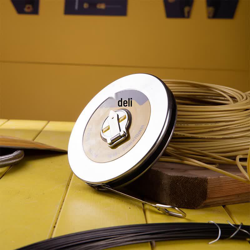 Deli 50m Disc Steel Tape Measure