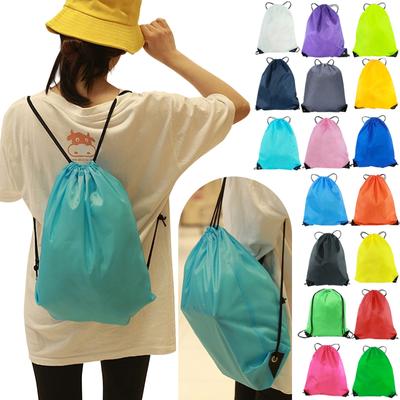 210d Polyester Drawstring Bag Sports Shoulder Drawstring Backpack Storage Drawstring Pocket