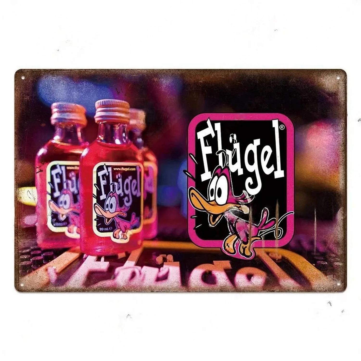 

Metal Tin Signs Flugel Drinking Wall Decoration Plaque Vintage Art Poster Iron Painting for Man Cave Home Cafe Garden Club Bar 40x30cm