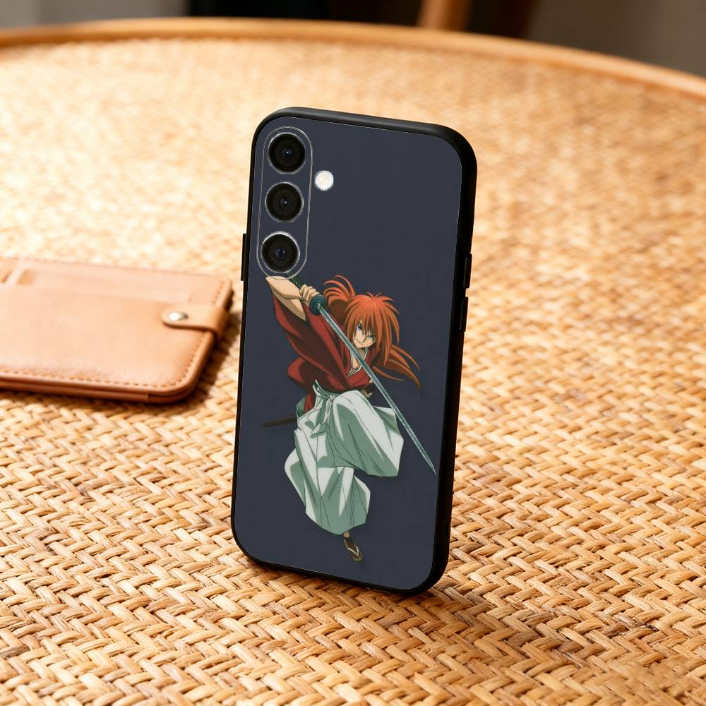 Anime R-Rurouni Kenshin Phone Case For Samsung A73,72,71,53,52,51,22,91,80, Soft Black Cover