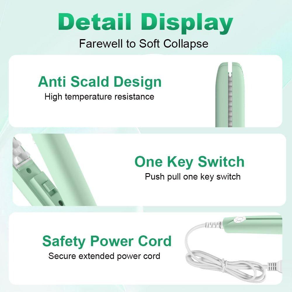 2 in 1 Wave Hair Curling Iron Root Lifter Travel Curling Wand  Short and All Hair Types