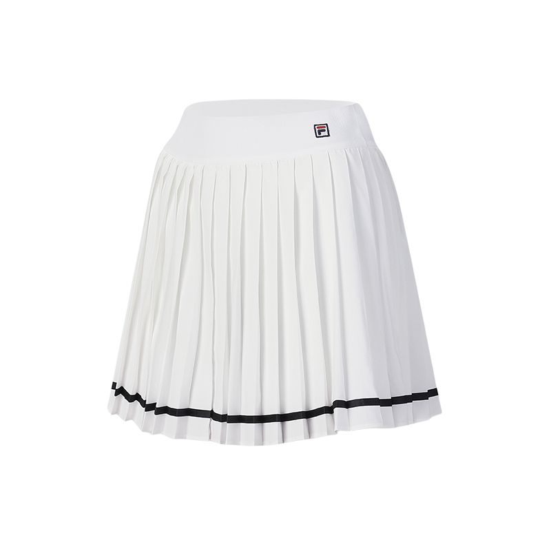 Fila Athletics Wrinkled Four-Way Stretch Slimming Anti-Exposure Fashion Versatile Simple Sports Pleated Casual Skirt Women Skirts A11W523308FWT