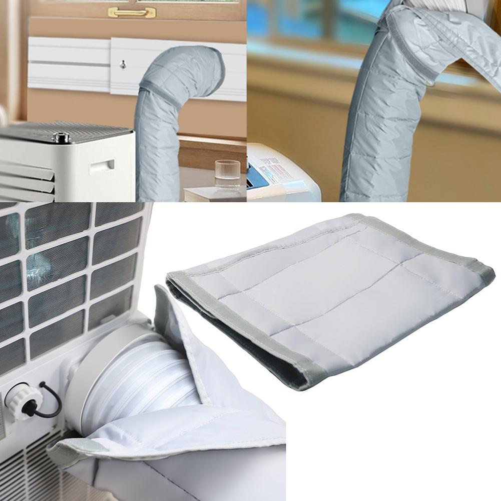 Home Cooling Setup White Protective Cover Sleeve Easy Installation AC Cover Duct Portable AC Cover Easy Installation Design
